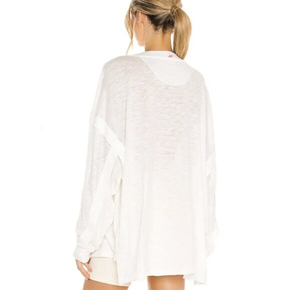 Free People Movement One Up Long Sleeve Top White ( S ) - Picture 2 of 5